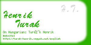henrik turak business card